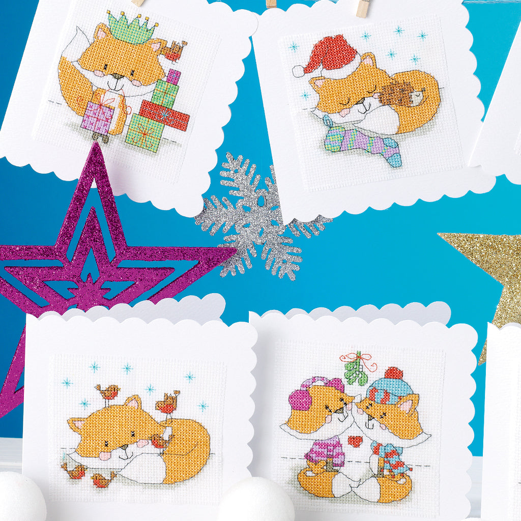 Festive Foxes Cross Stitch PDF Patterns