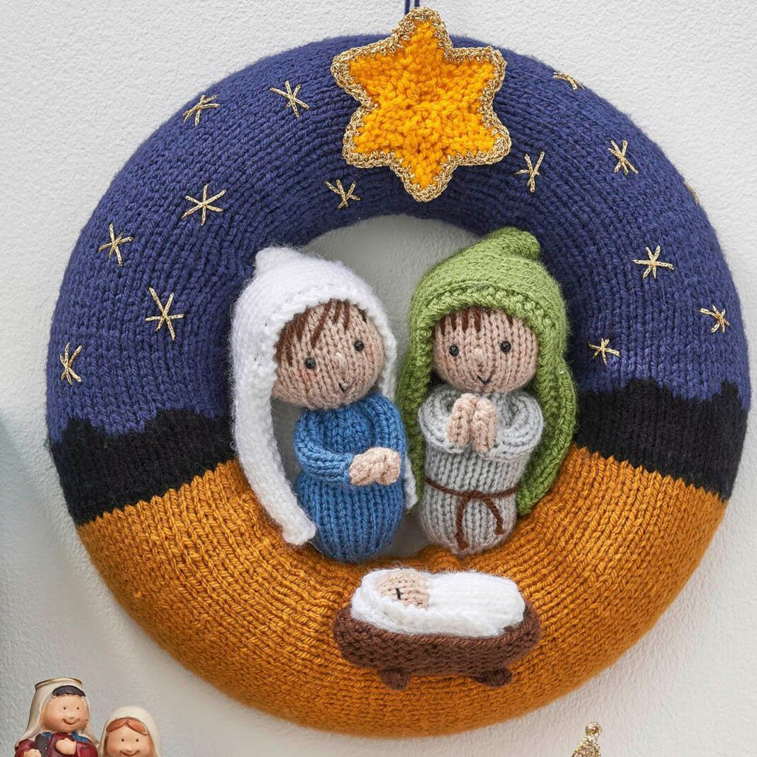Christmas wreath knitting pattern