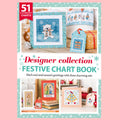 Cover of a festive chart book with cross-stitch patterns and Christmas-themed items.
