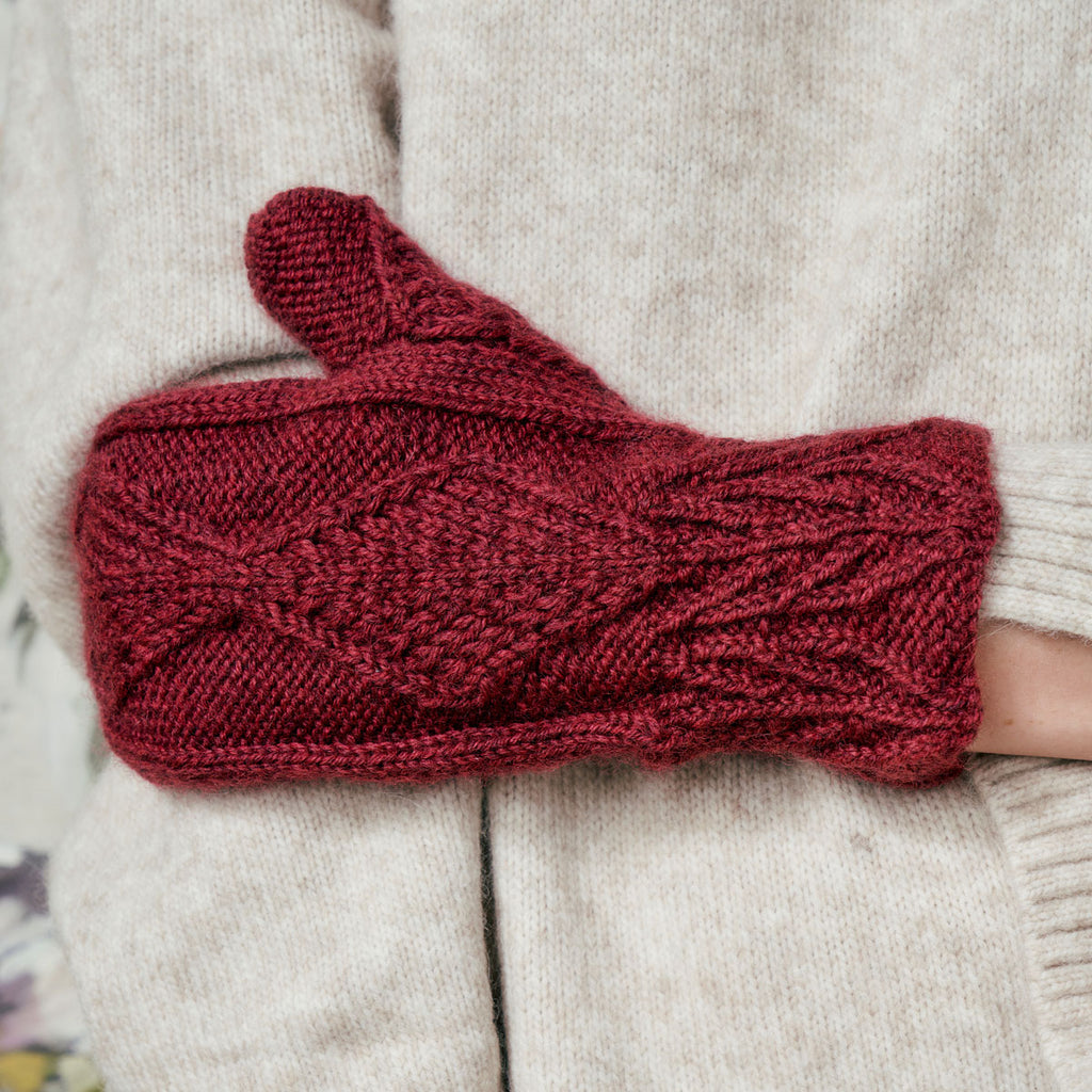 Fireside Mittens Knitting Pattern PDF