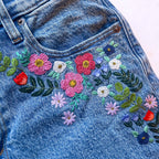 Floral Motifs for Jeans/Denim Embroidery Pattern PDF