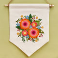 Floral Pennant Embroidery Pattern PDF