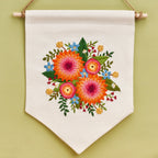 Floral Pennant Embroidery Pattern PDF