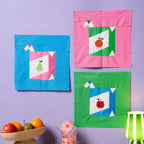 Fruit Medley FPP Juice Box Quilt Blocks Sewing Pattern PDF