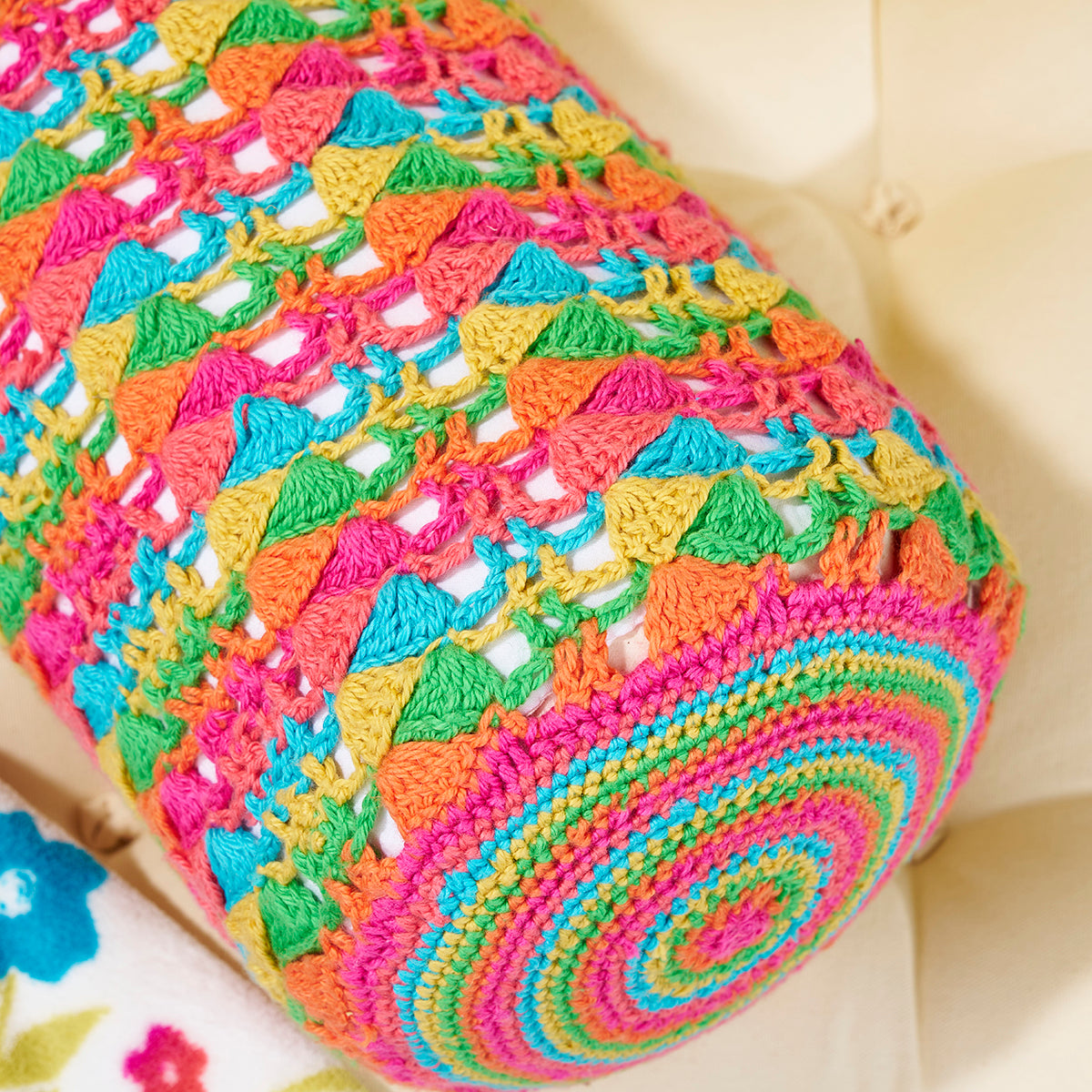 Bolster Cushion Crochet PDF Pattern