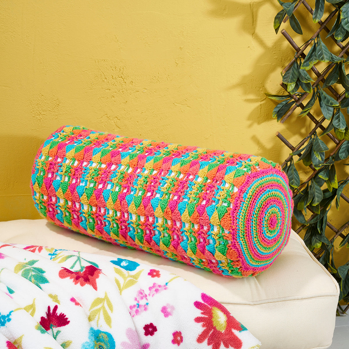 Bolster Cushion Crochet PDF Pattern