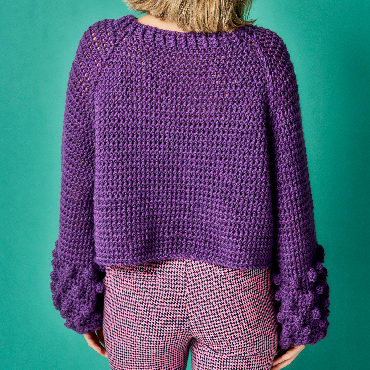 Bobble Sleeve Crochet Jumper Pattern