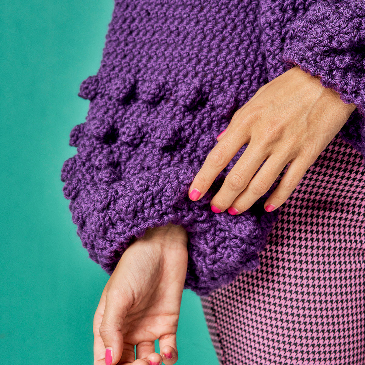 Bobble Sleeve Crochet Jumper Pattern