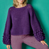Bobble Sleeve Crochet Jumper Pattern