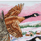 Migrating Canada Geese Scene Cross Stitch PDF Pattern