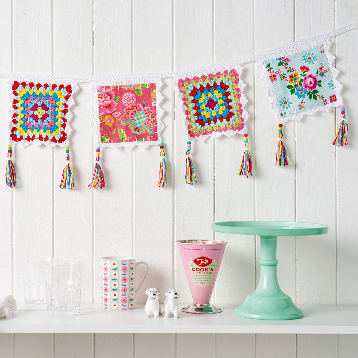 Granny Square Bunting Crochet Pattern PDF