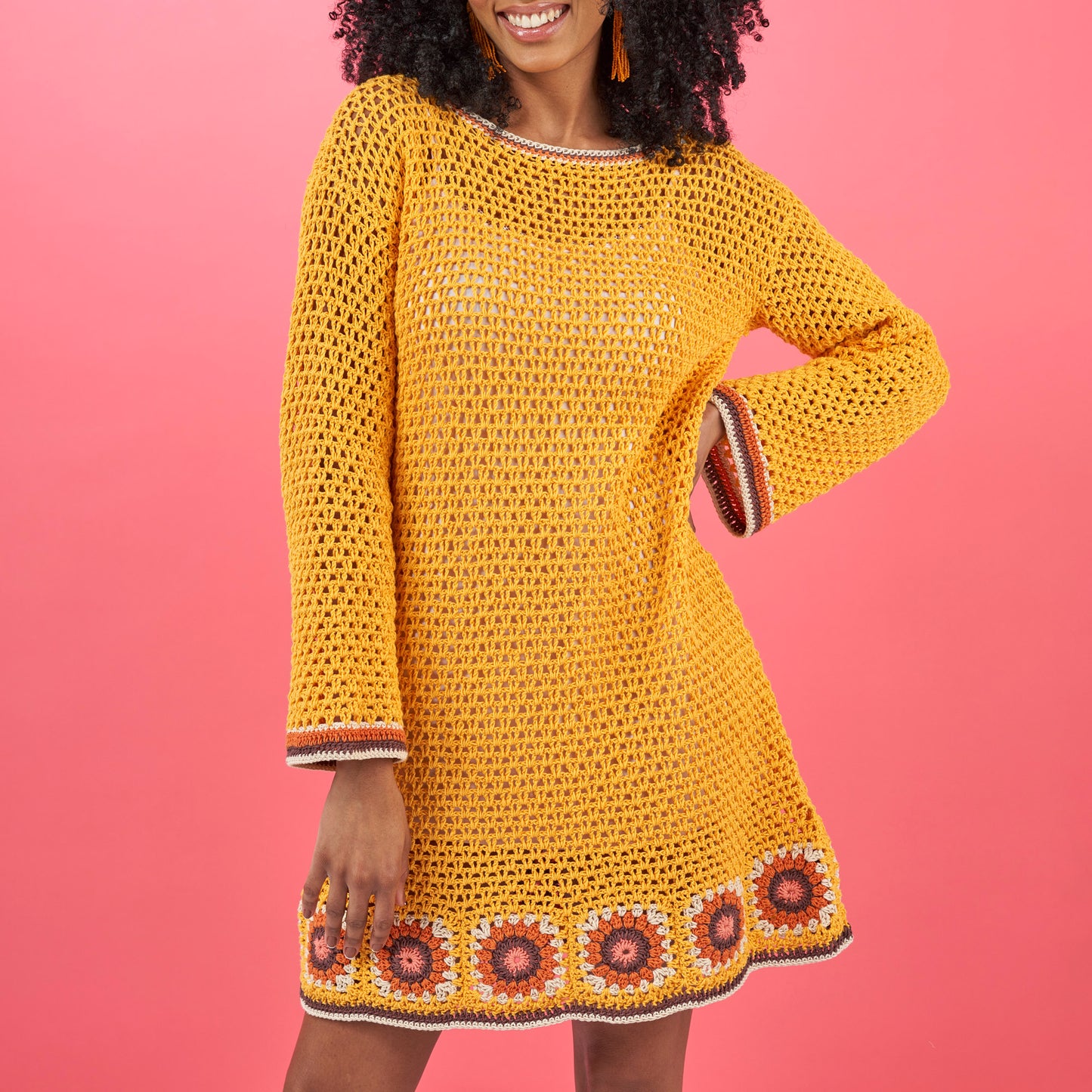 Crochet Granny Square Dress Pattern PDF – Gathered
