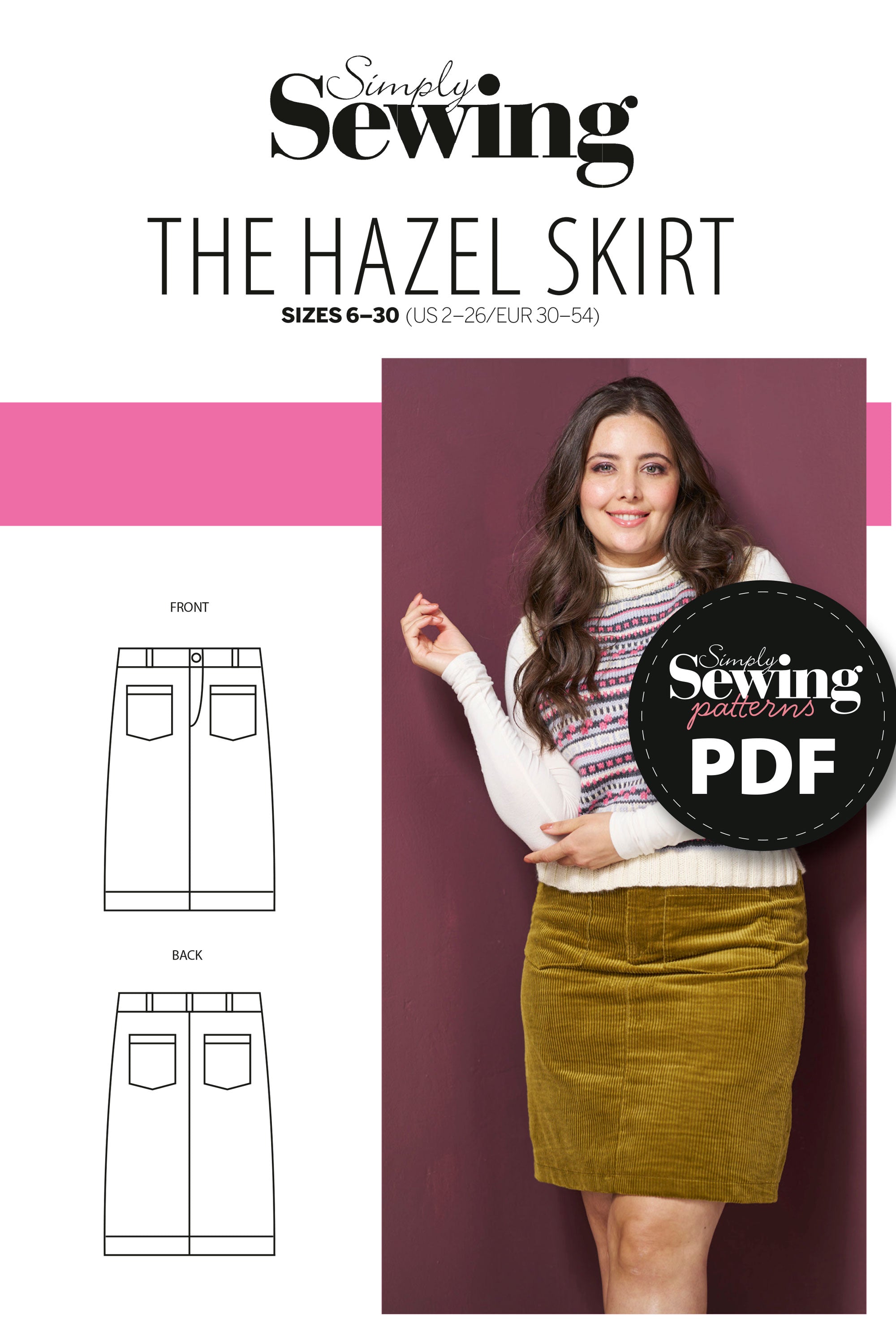 Hazel Skirt Sewing Pattern PDF
