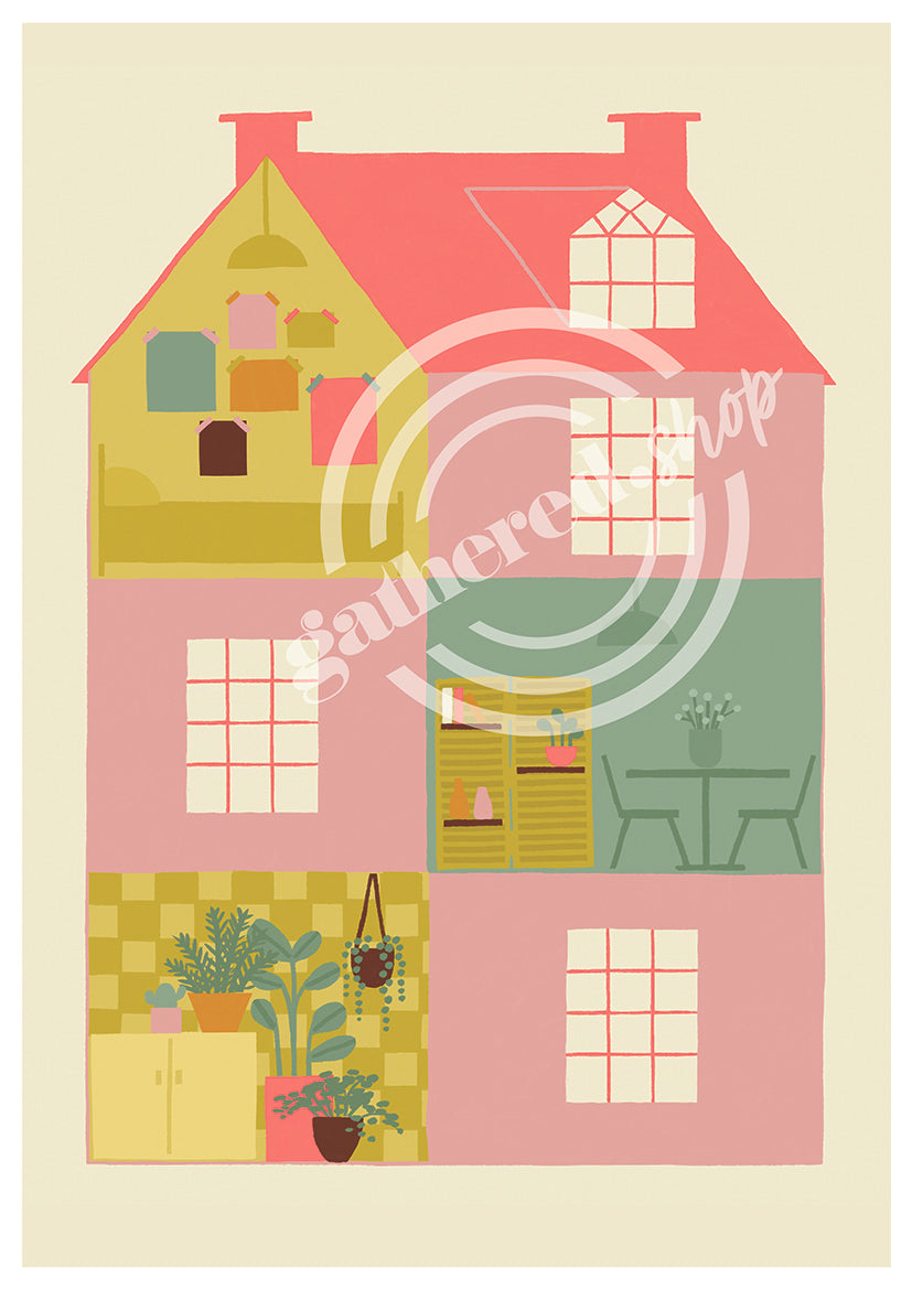 'Home' Digital Art Print PDF Template by Matilda Smith