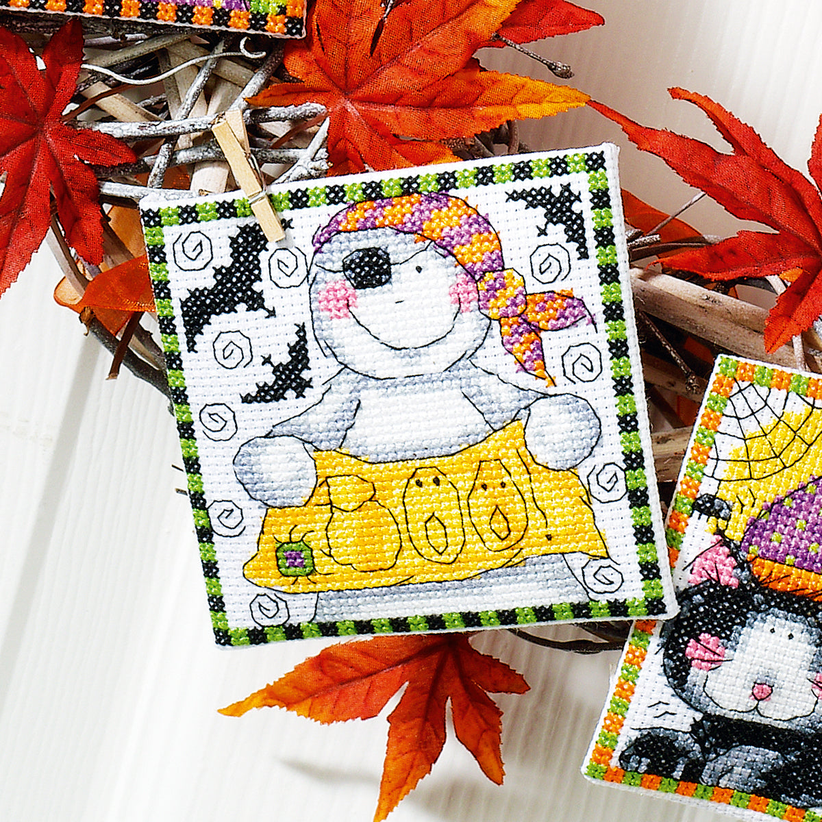 Halloween Wreath Cross Stitch PDF Patterns