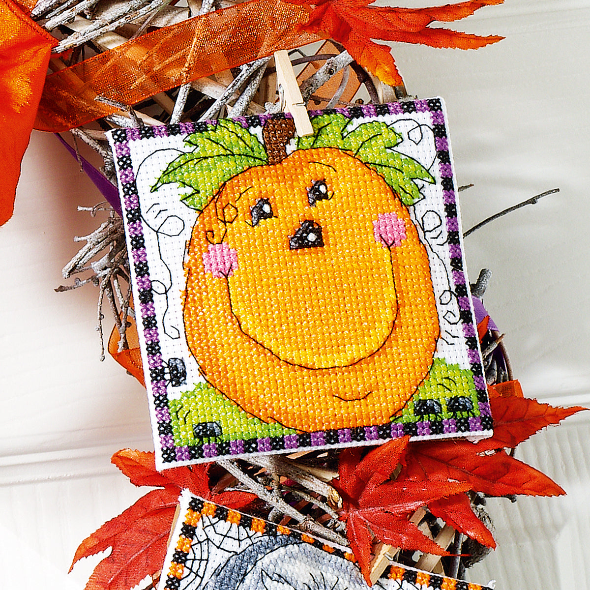 Halloween Wreath Cross Stitch PDF Patterns