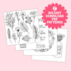 Spring Blooms Bundle with 23 embroidery designs PDF