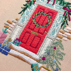 Home for the Holidays Door Hoop Embroidery Pattern PDF