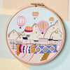 Hot Air Balloons Embroidery Hoop Pattern PDF