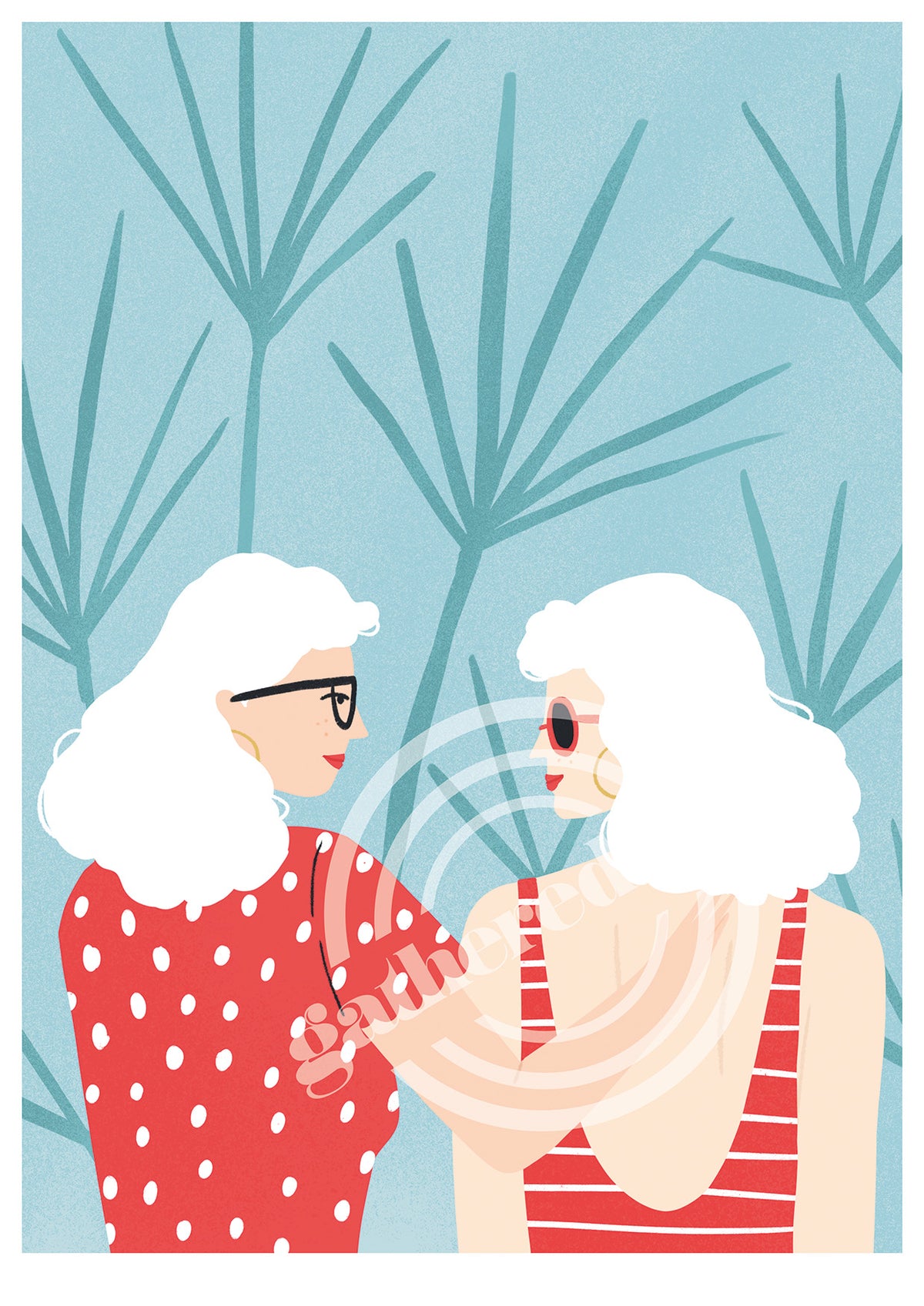 'Supportive Sisters' Digital Art Print PDF by Charly Clements