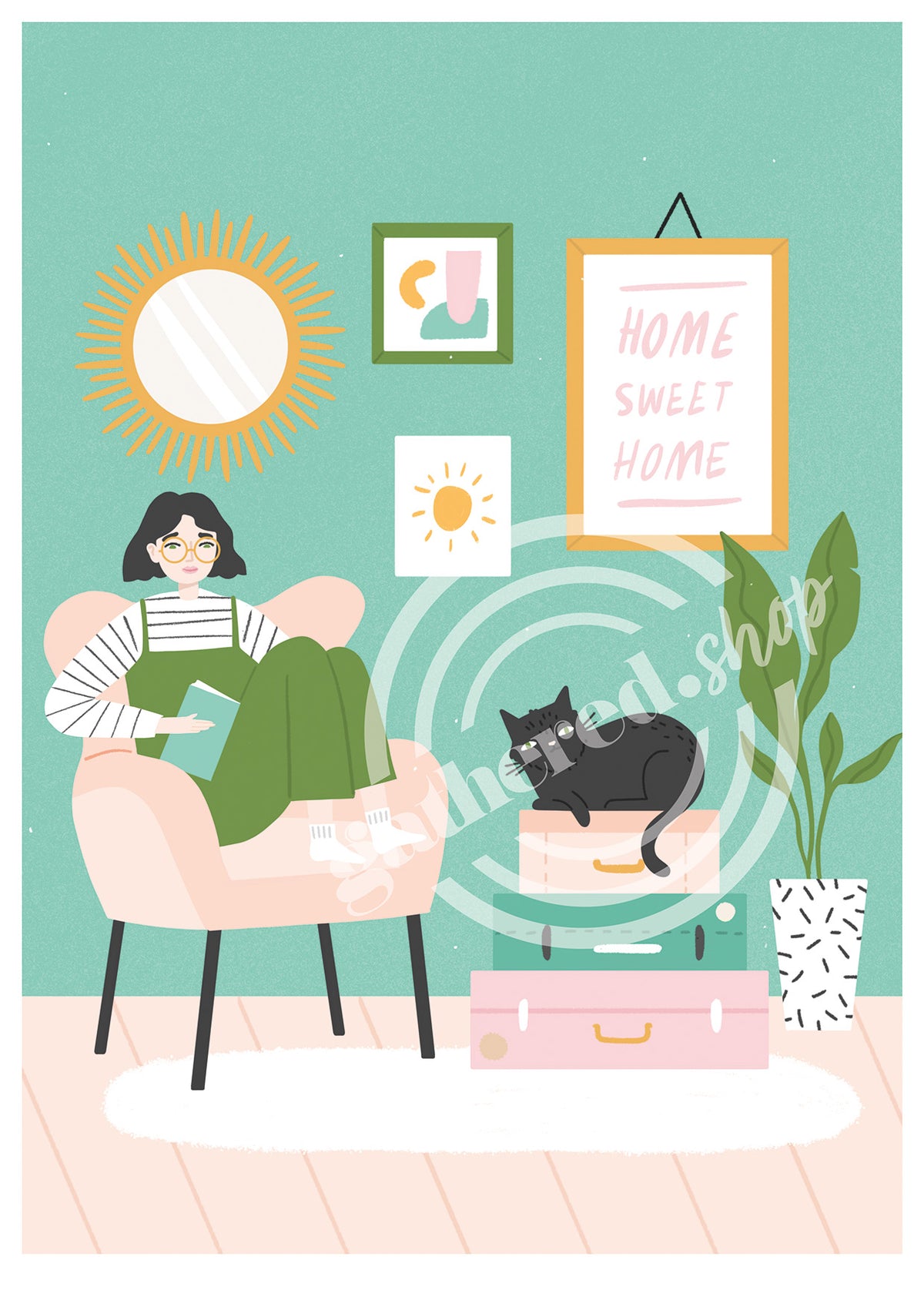 'Home Sweet Home' Digital Art Print PDF by Charly Clements