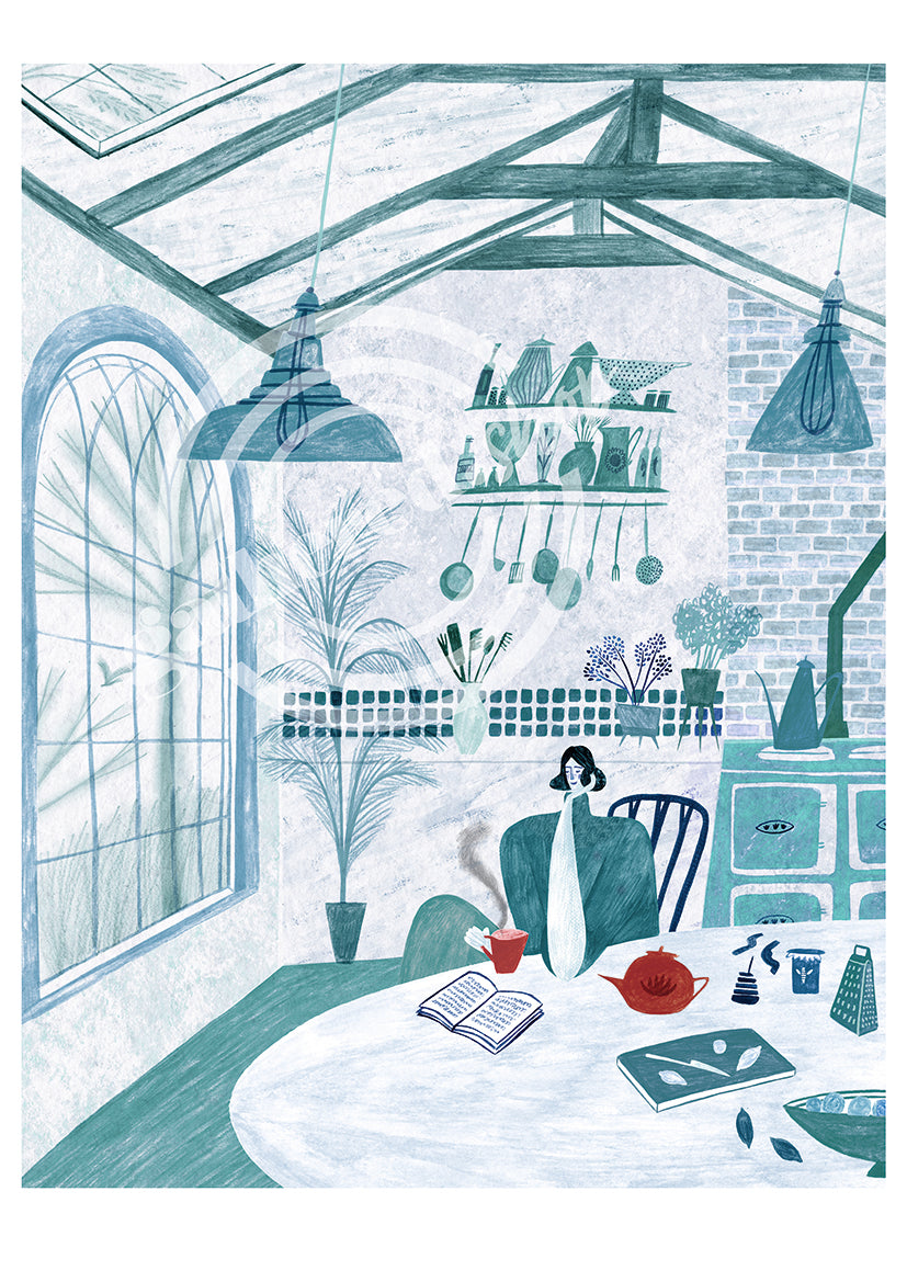 'Me Time' Digital Art Print PDF by Rosanna Tasker