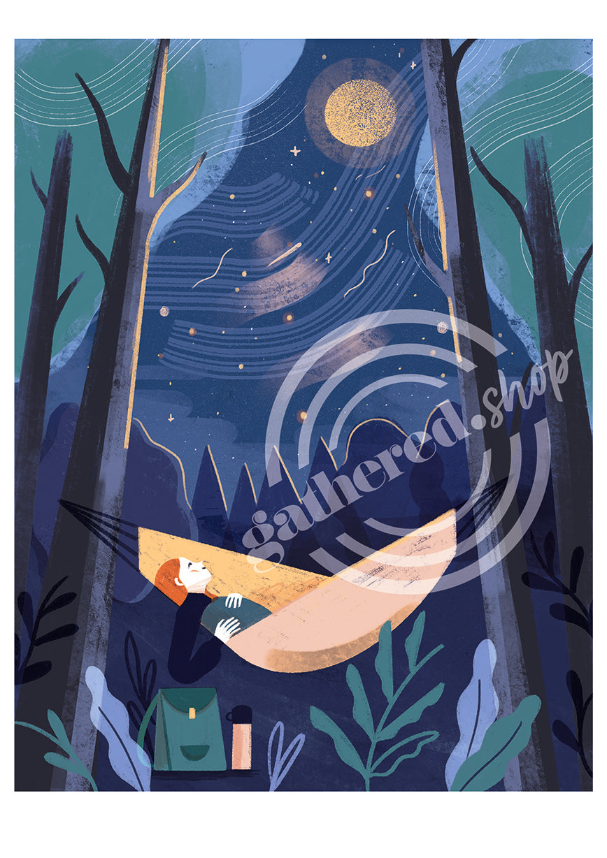 'Sleeping under the stars' Digital Art Print PDF by Vanessa Lovegrove