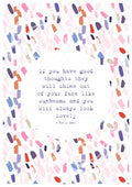 Good Thoughts Quote Digital Art Print PDF