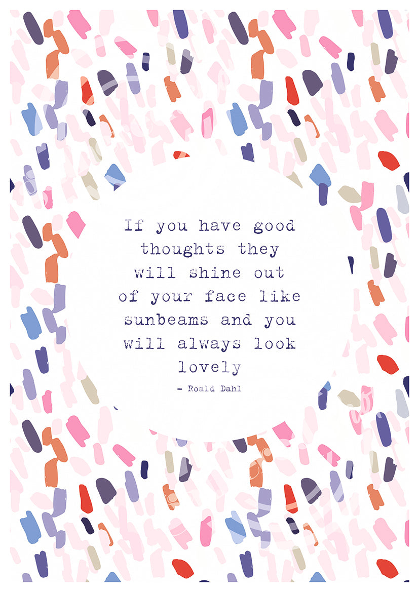 Good Thoughts Quote Digital Art Print PDF