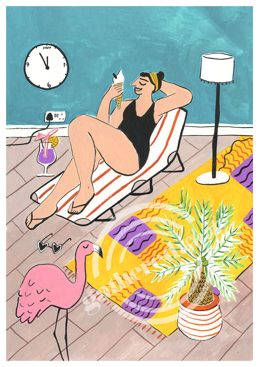 'A Holiday at Home' Digital Art Print PDF by Jayde Perkin