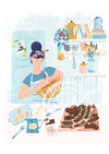 'Baking Brownies' Digital Art Print PDF by Esther Curtis