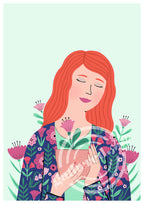 'Finding Calm in Flowers' Digital Art Print PDF by Holly Maguire