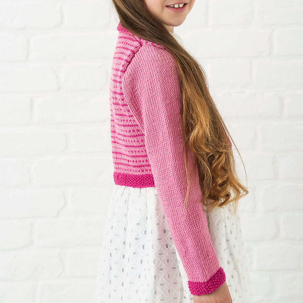 Jelly Bean Girls Cardigan Knitting Pattern PDF
