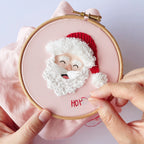 Jolly Santa Hoop Embroidery Pattern PDF
