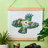 Jungle Parrot Silhouette Cross Stitch Pattern PDF