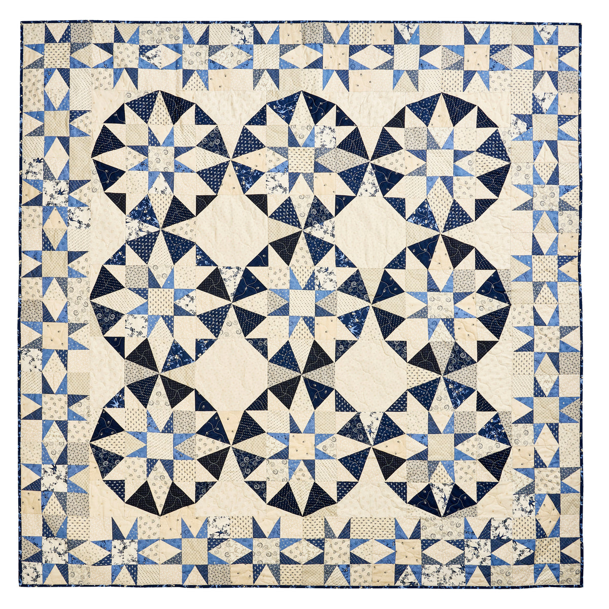 Kaleidoscope Blues Quilt Pattern PDF