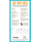Girl's Party Dress Sewing Pattern PDF