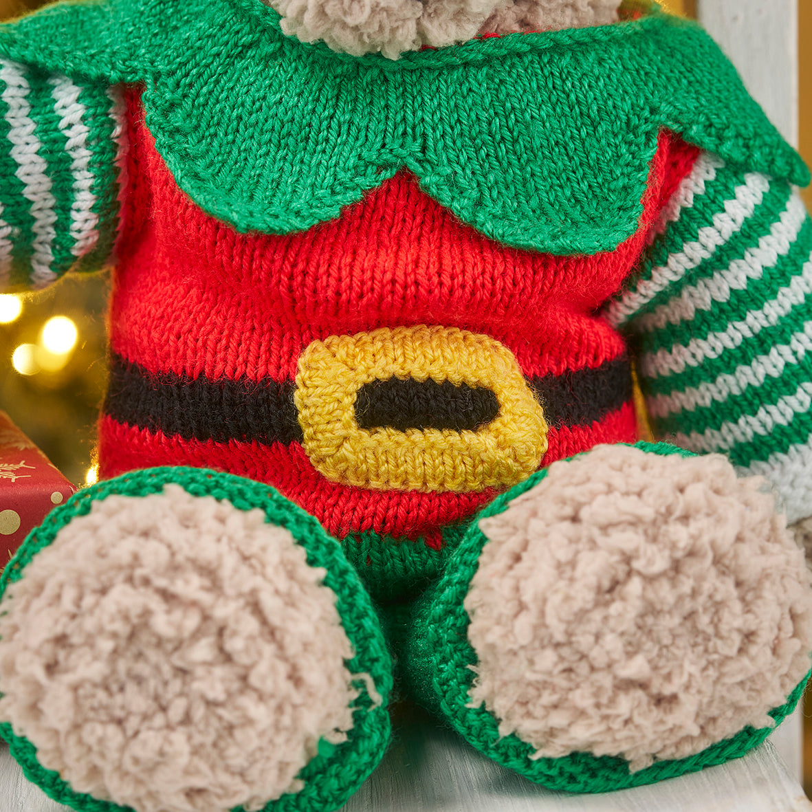 Christmas Elf Teddy Bear Knitting Pattern PDF