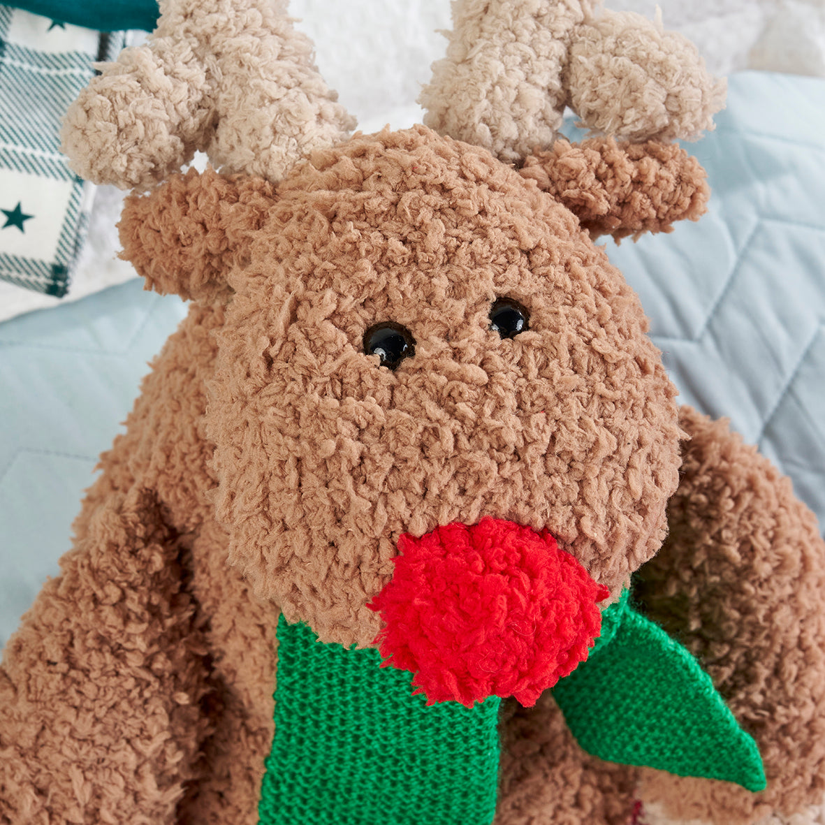 Christmas Rudolph Reindeer Pyjama Case Knitting Pattern PDF