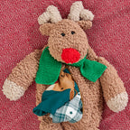 Christmas Rudolph Reindeer Pyjama Case Knitting Pattern PDF