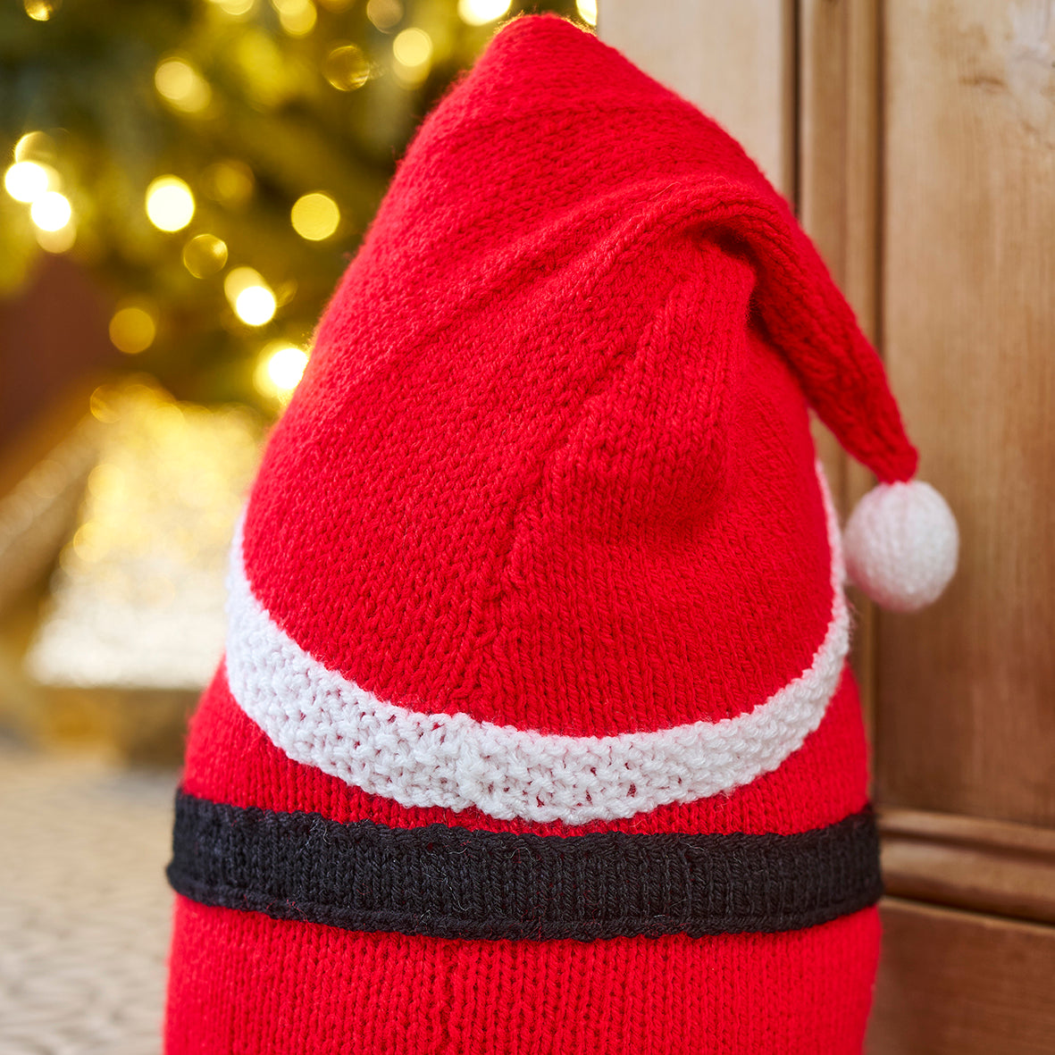 Santa Doorstop Knitting Pattern PDF