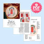 Home for the Holidays Door Hoop Embroidery Pattern PDF