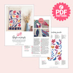 Floral Winter Wall Hanging Embroidery Pattern PDF