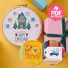 Joyful Christmas Embroidery Motifs PDF Collection (with 25 designs)