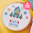 Joyful Christmas Embroidery Motifs PDF Collection (with 25 designs)