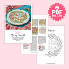 Holly Jolly Hoop Embroidery Pattern PDF