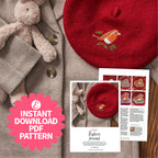 Festive Robin Motif Embroidery Pattern PDF