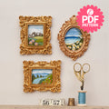 Mini Framed Landscapes Embroidery Pattern PDF