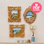 Mini Framed Landscapes Embroidery Pattern PDF