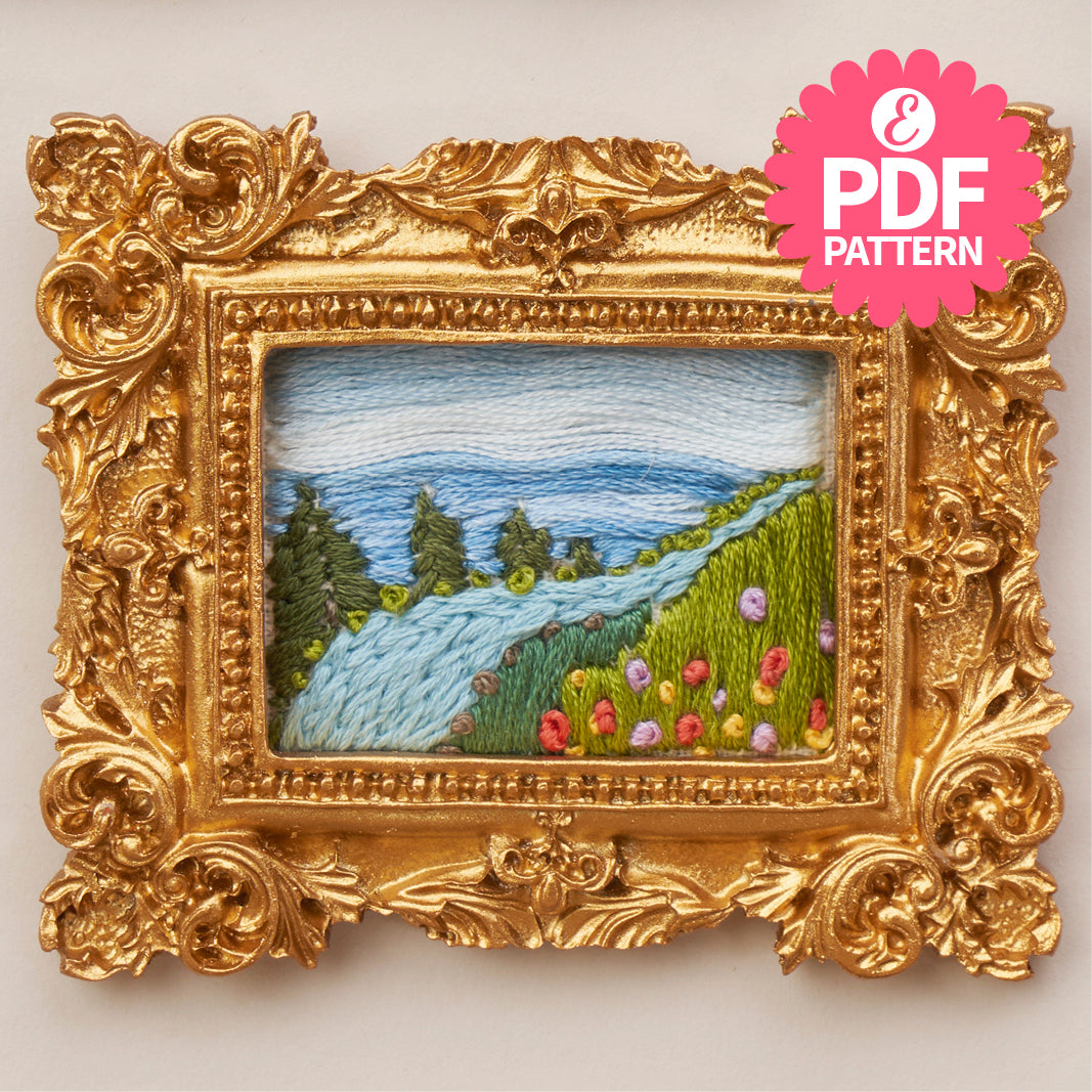Mini Framed Landscapes Embroidery Pattern PDF